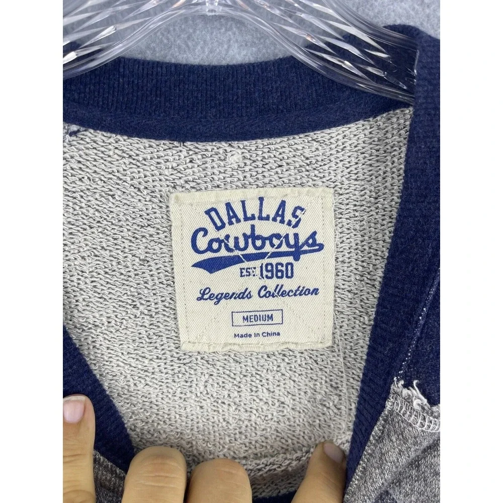 Dallas Cowboys Legends Collection Sweatshirt Men's M Gray Long Sleeve Pullover‎